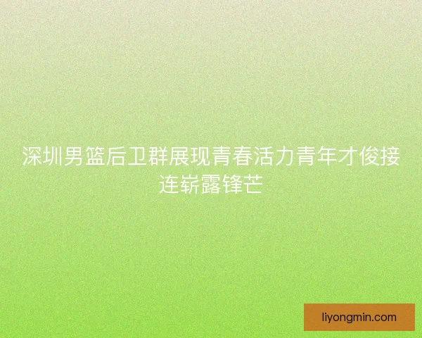 深圳男篮后卫群展现青春活力青年才俊接连崭露锋芒 深圳男篮后卫群展现青春活力青年才俊接连崭露锋芒